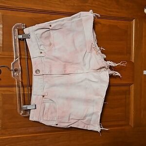 Pink/White Tie-Dye Pacsun Denim Shorts